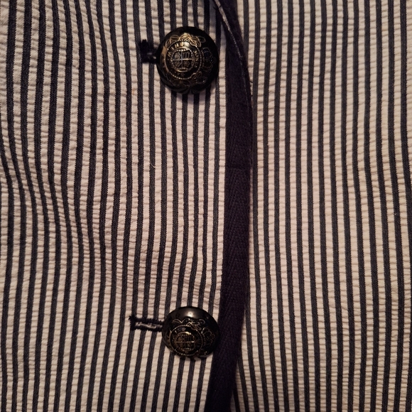 Jones New York Signature Black and White Pinstripe Blazer - Picture 3 of 7